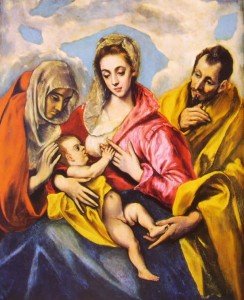 El Greco: La Sacra Famiglia con Sant'Anna